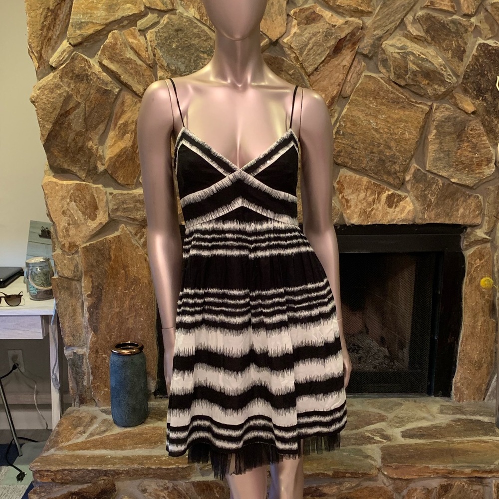 Bcbg black and white dress